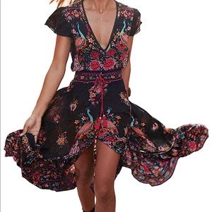 New Gorgeous Vibrant Flower Spanish Dress 🌺🌸🦚